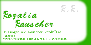 rozalia rauscher business card